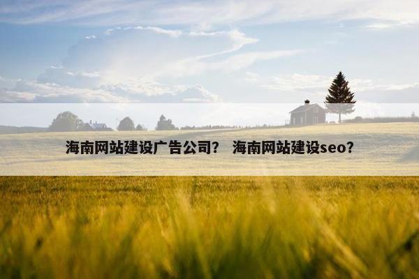 海南网站建设广告公司？ 海南网站建设seo？