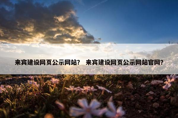来宾建设网页公示网站？ 来宾建设网页公示网站官网？