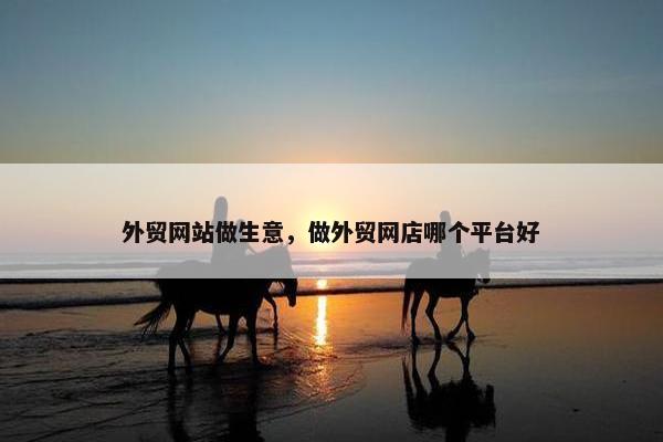 外贸网站做生意，做外贸网店哪个平台好
