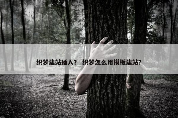 织梦建站插入？ 织梦怎么用模板建站？