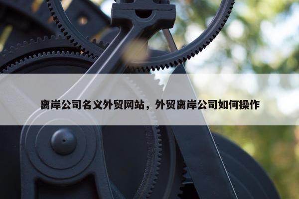 离岸公司名义外贸网站，外贸离岸公司如何操作
