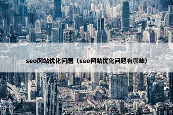 seo网站优化问题（seo网站优化问题有哪些）