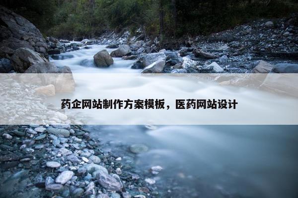 药企网站制作方案模板，医药网站设计