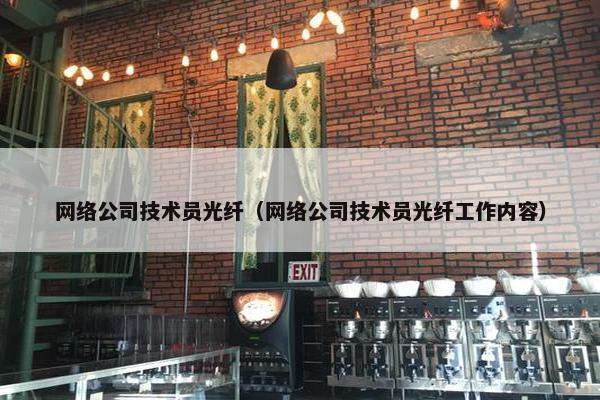 网络公司技术员光纤（网络公司技术员光纤工作内容）