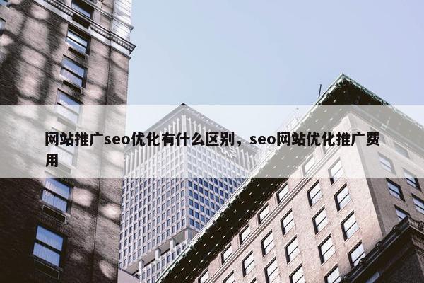 网站推广seo优化有什么区别，seo网站优化推广费用