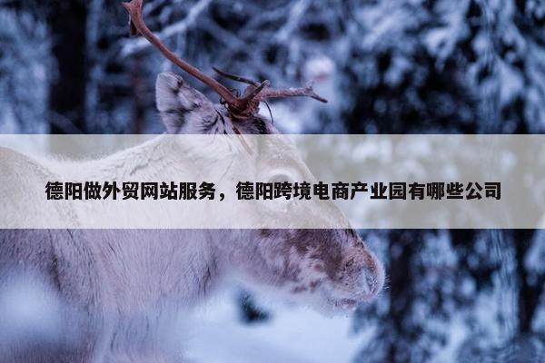 德阳做外贸网站服务，德阳跨境电商产业园有哪些公司