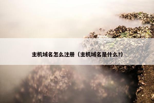 主机域名怎么注册（主机域名是什么?）