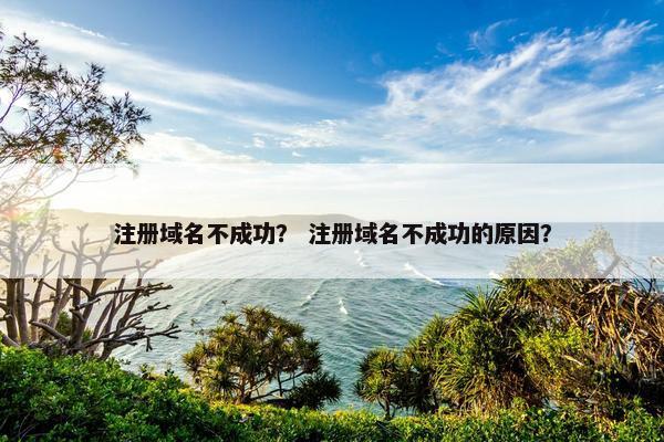 注册域名不成功？ 注册域名不成功的原因？