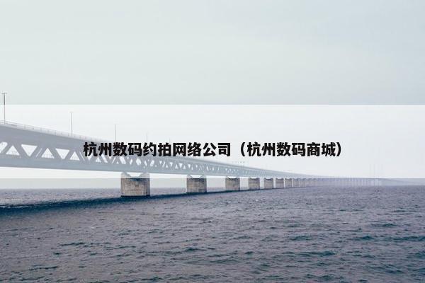 杭州数码约拍网络公司（杭州数码商城）
