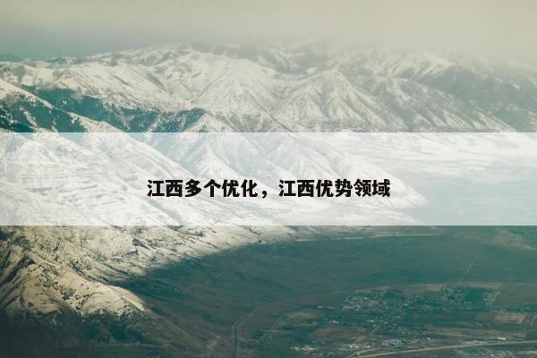 江西多个优化，江西优势领域