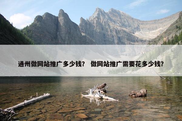 通州做网站推广多少钱？ 做网站推广需要花多少钱？
