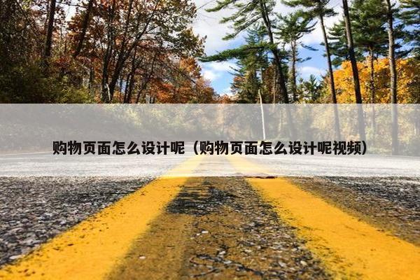购物页面怎么设计呢（购物页面怎么设计呢视频）