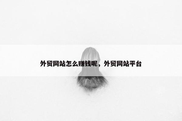 外贸网站怎么赚钱呢，外贸网站平台