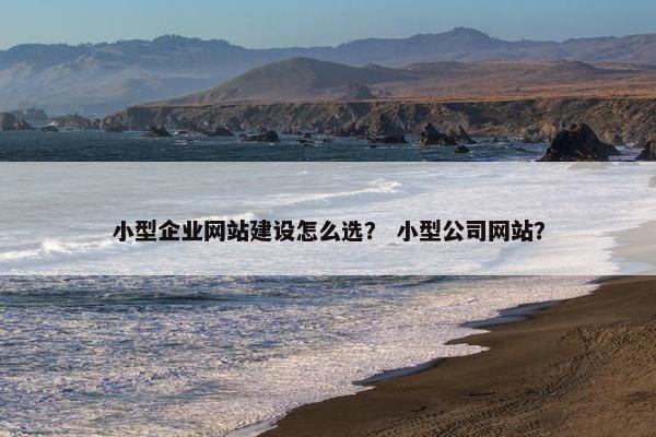 小型企业网站建设怎么选？ 小型公司网站？