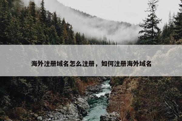 海外注册域名怎么注册，如何注册海外域名