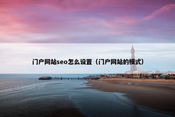 门户网站seo怎么设置（门户网站的模式）
