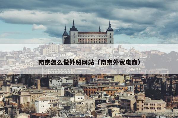 南京怎么做外贸网站（南京外贸电商）