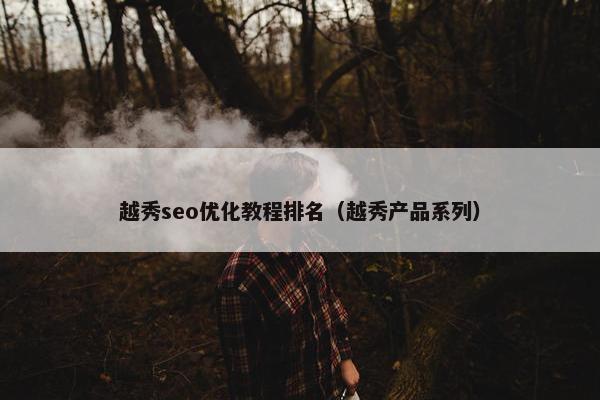 越秀seo优化教程排名（越秀产品系列）