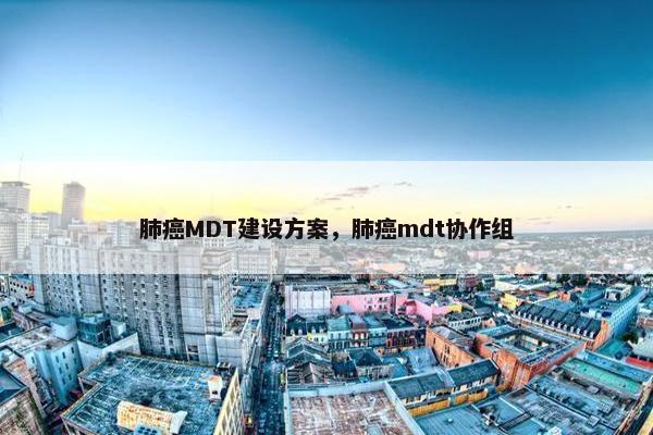 肺癌MDT建设方案，肺癌mdt协作组