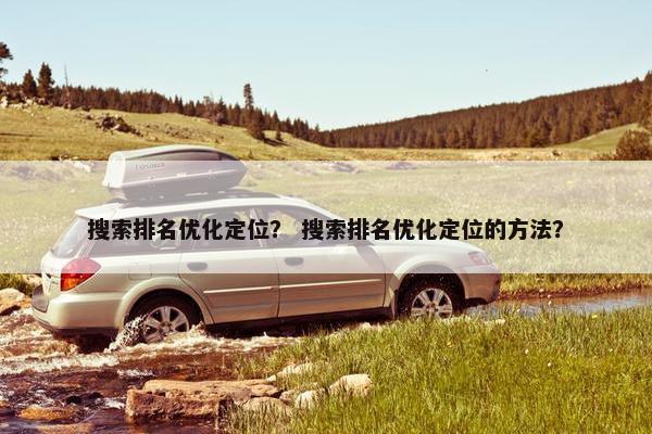 搜索排名优化定位？ 搜索排名优化定位的方法？