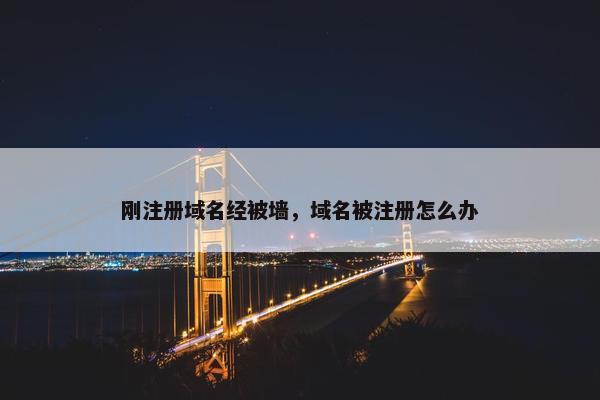 刚注册域名经被墙，域名被注册怎么办