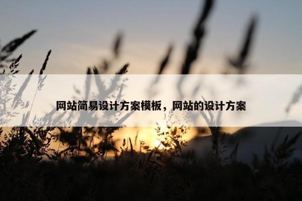 网站简易设计方案模板，网站的设计方案