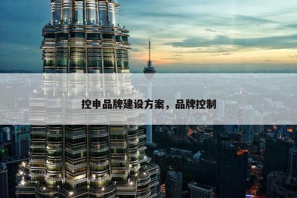 控申品牌建设方案，品牌控制