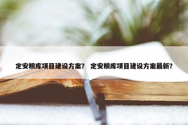 定安粮库项目建设方案？ 定安粮库项目建设方案最新？