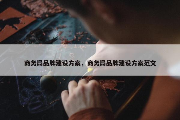 商务局品牌建设方案，商务局品牌建设方案范文