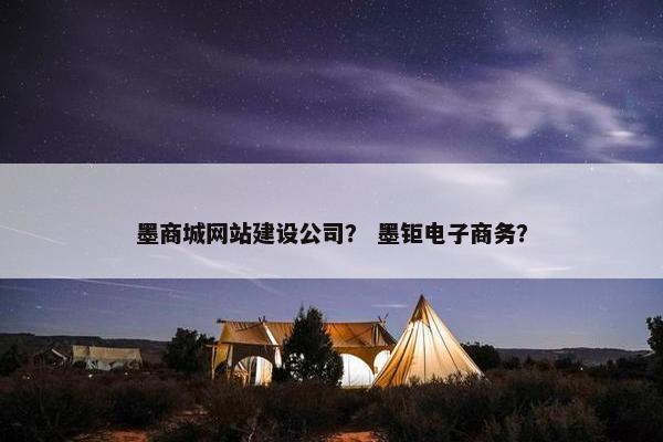 墨商城网站建设公司？ 墨钜电子商务？