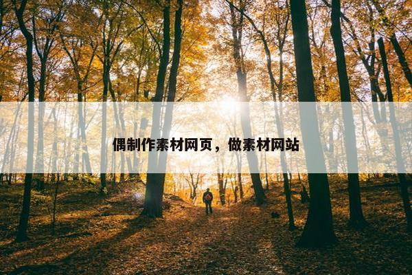 偶制作素材网页，做素材网站