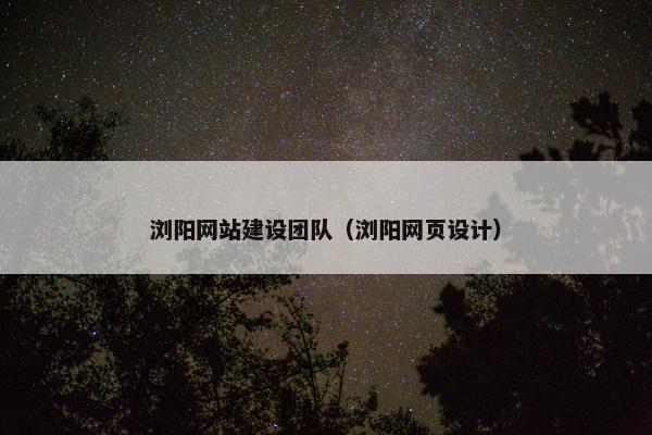 浏阳网站建设团队（浏阳网页设计）