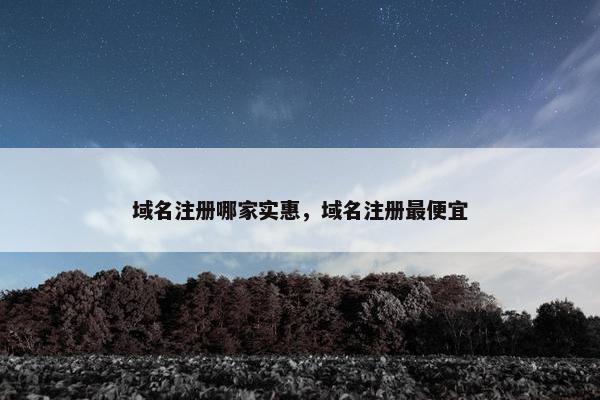 域名注册哪家实惠，域名注册最便宜