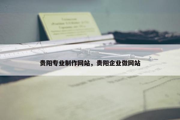 贵阳专业制作网站，贵阳企业做网站