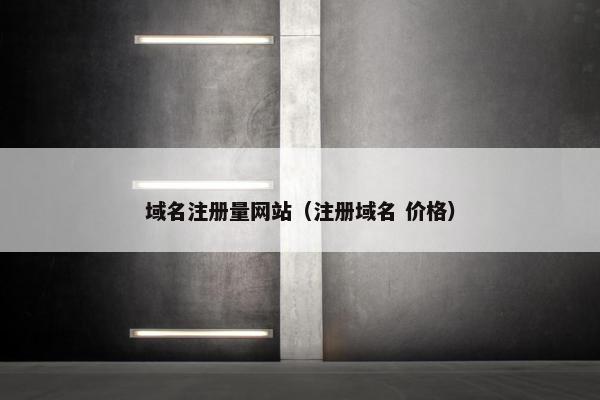 域名注册量网站（注册域名 价格）