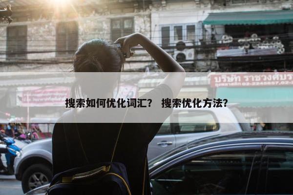 搜索如何优化词汇？ 搜索优化方法？