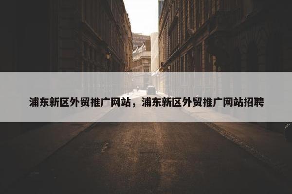浦东新区外贸推广网站，浦东新区外贸推广网站招聘