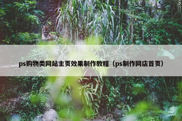 ps购物类网站主页效果制作教程（ps制作网店首页）