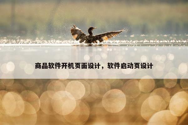 商品软件开机页面设计，软件启动页设计