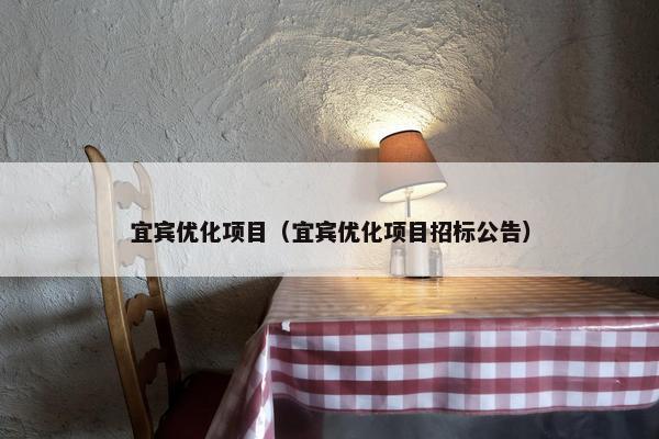 宜宾优化项目（宜宾优化项目招标公告）