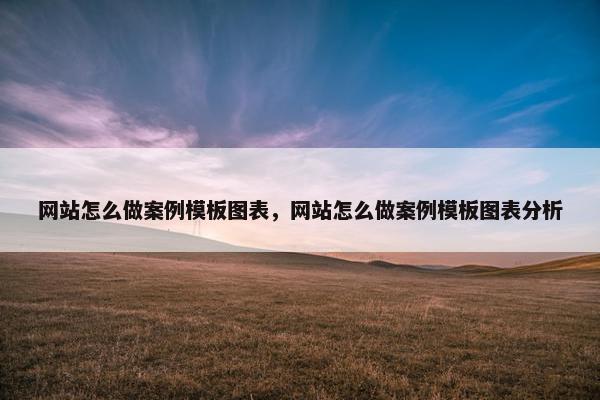 网站怎么做案例模板图表，网站怎么做案例模板图表分析