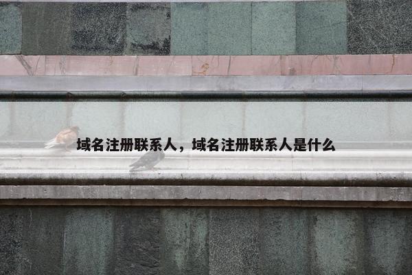 域名注册联系人，域名注册联系人是什么