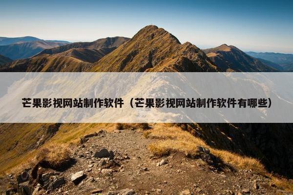 芒果影视网站制作软件（芒果影视网站制作软件有哪些）