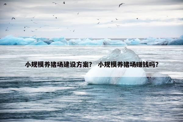 小规模养猪场建设方案？ 小规模养猪场赚钱吗？