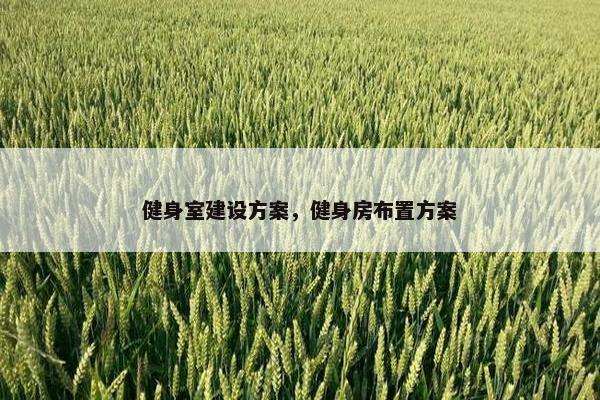 健身室建设方案，健身房布置方案
