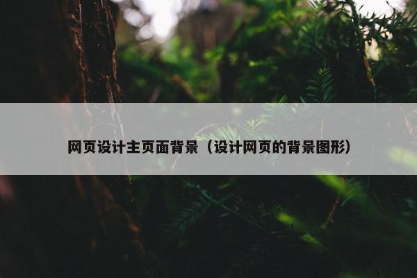 网页设计主页面背景（设计网页的背景图形）