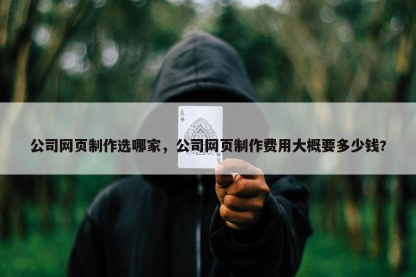 公司网页制作选哪家，公司网页制作费用大概要多少钱?