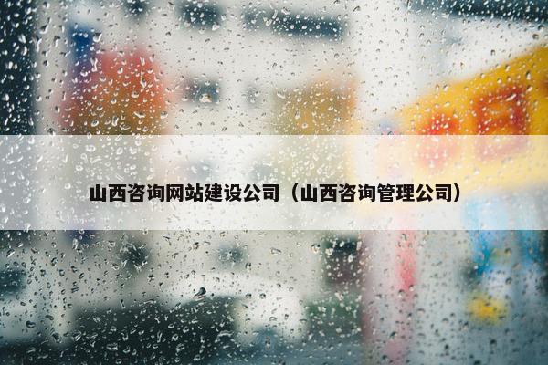 山西咨询网站建设公司（山西咨询管理公司）