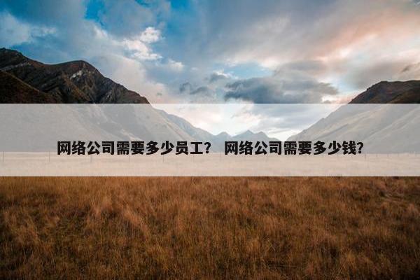网络公司需要多少员工？ 网络公司需要多少钱？