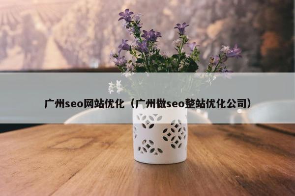 广州seo网站优化（广州做seo整站优化公司）